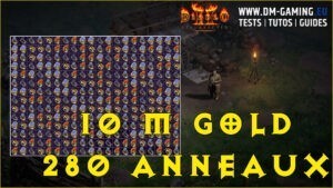 280 rings bet against 10 million gold, gambling gold 4 Diablo 2 Resurrected