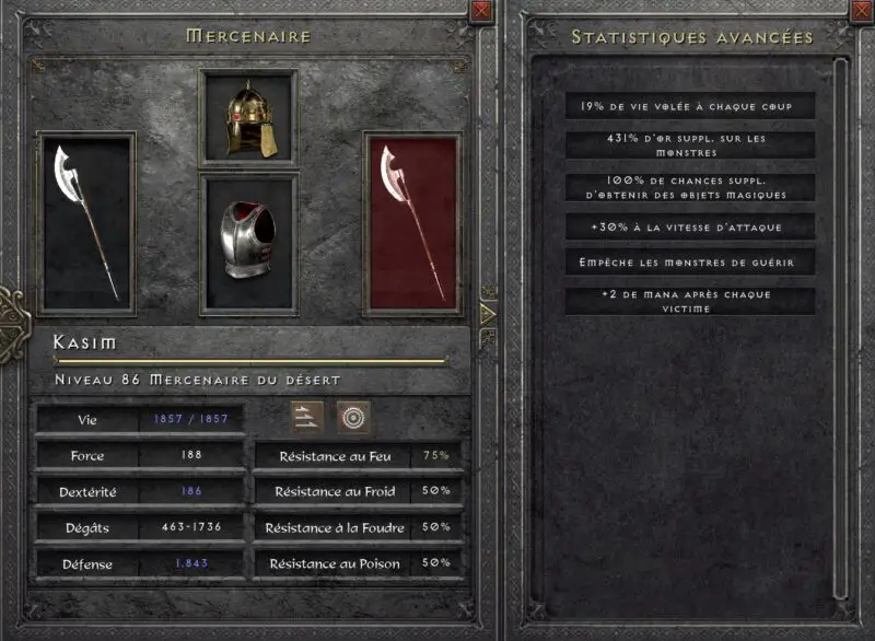 Mercenary Barbarian GF Gold Find Endgame Diablo 2 Resurrected