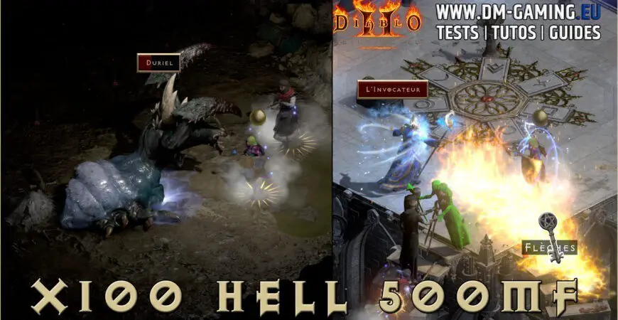 Duriel Invocateur Hell Enfer x100 500 mf, statistiques, drops et free Diablo 2 Resurrected