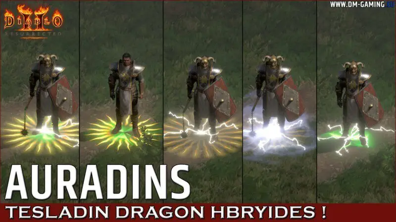 Auradins Tesladin Dragon Hybrides, possibilité et meilleur build aura du Paladin Diablo 2 Resurrected