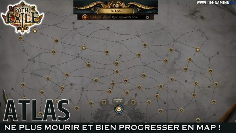 Progress and no longer die in Map Siege of the Atlas Path of Exile