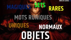 Objets Diablo 2 Resurrected Normaux Mots Runiques Set Magiques Rares Uniques