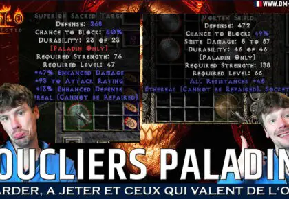Boucliers Paladin Diablo 2 Resurrected