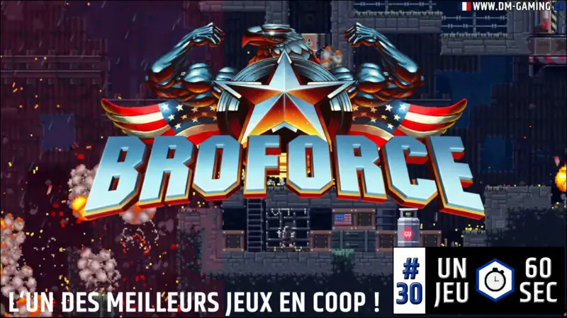 Broforce, one of the best co-op games to get through a good night, in 60 seconds