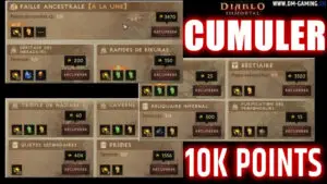 Cumuler Points Passe de Combat Diablo Immortal, 10 000 points de codex