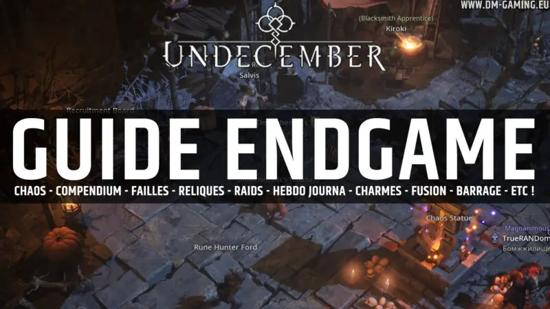 Endgame Undecember guide, all activities and when to do them