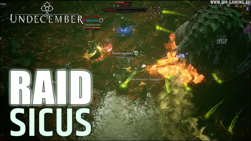 Sicus Raid Undecember, boss gameplay and patterns