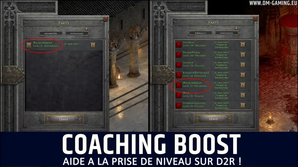 Diablo 2 Resurrected coaching, character boost for HeiMana