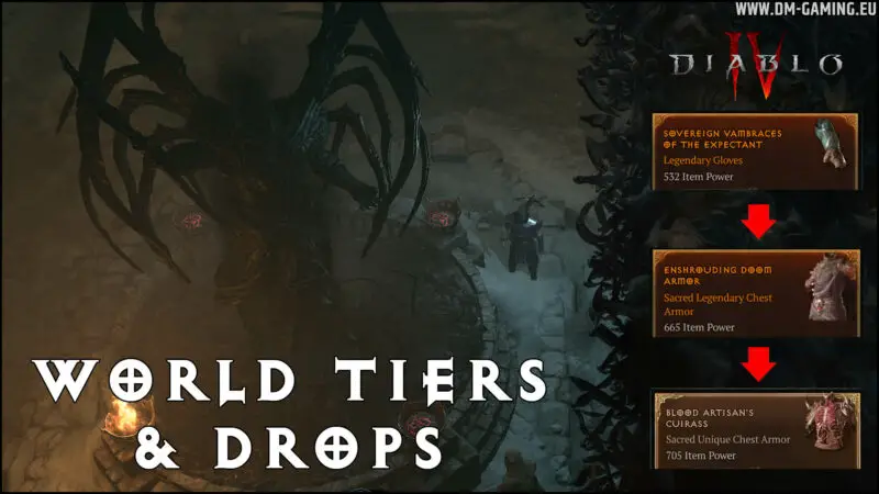 World third Diablo 4 and legendary, sacred, unique and ancestral drops